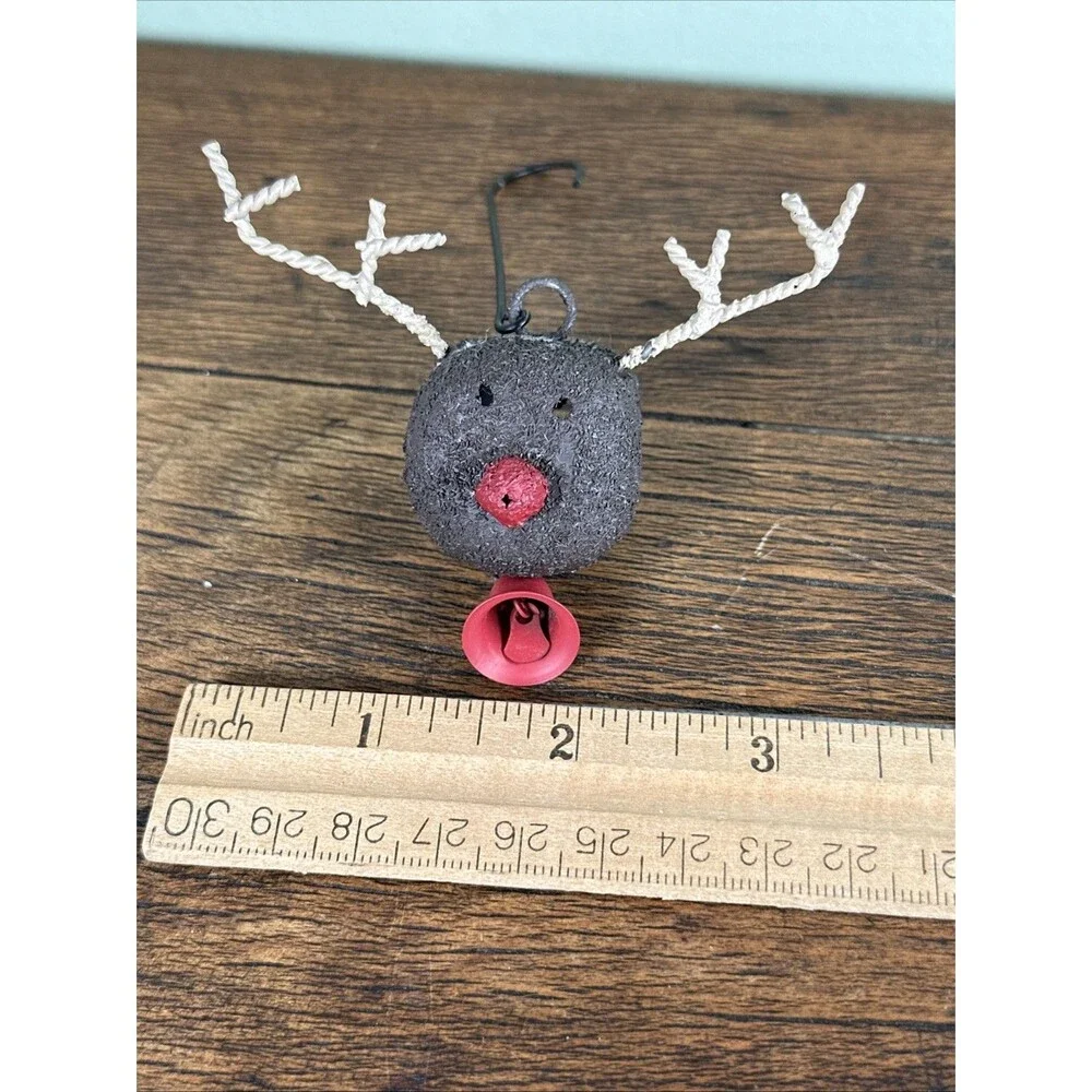 Reindeer Lot | Towle Silverplate USA 1990 & Rustic Metal Jingle Bell Deer